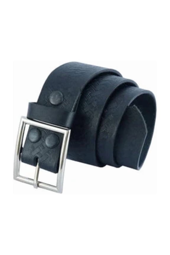 DS Daniel Smart Timeless Black Basket Weave Pattern Leather Belt