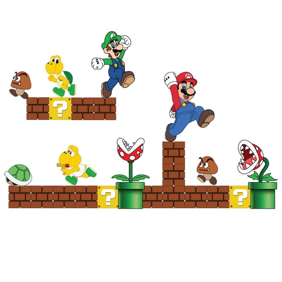 DS Designs DS Inspirational Decals Super Mario Bros Vinyl Wall Decal Sticker