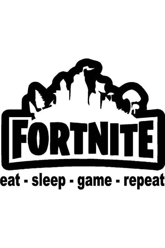 Fortnite Gaming Quote Wall Decal & Sticker