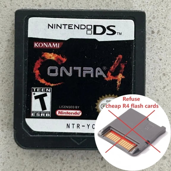 DS Game Cartridge Contra 4 US Version (Not R4 Flashcard) DS Games for NDS 3DS DSI DS