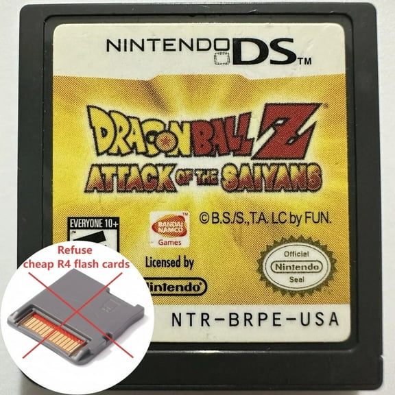 DS Game Cartridge Dragon Ball Z Attack of the Sayans US Version (Not R4 Flashcard) DS Games for NDS 3DS DSI DS