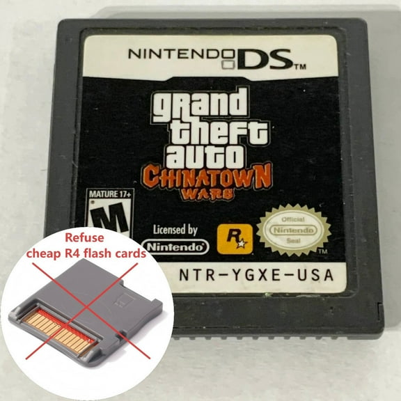 DS Game Cartridge Grand Theft Auto - Chinatown Wars US Version (Not R4 Flashcard) DS Games for NDS 3DS DSI DS