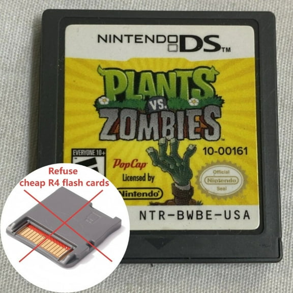 DS Game Cartridge Plants vs. Zombies US Version (Not R4 Flashcard) DS Games for NDS 3DS DSI DS