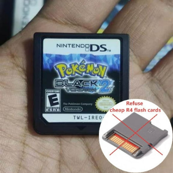 DS Game Cartridge Pokemon Black 2 Version US Version (Not R4 Flashcard) DS Games for NDS 3DS DSI DS