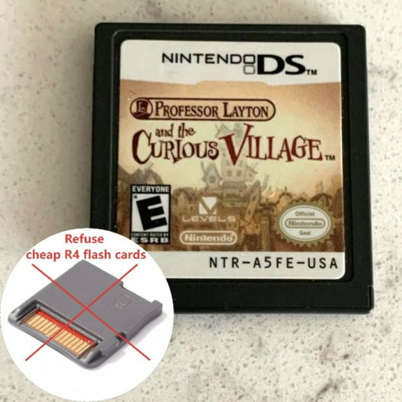DS Game Cartridge Professor Layton and the Curious Village US Version (Not R4 Flashcard) DS Games for NDS 3DS DSI DS