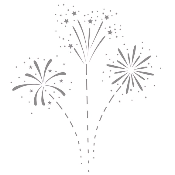 DS Inspirational Decals Fireworks Display Wall Decal Sticker