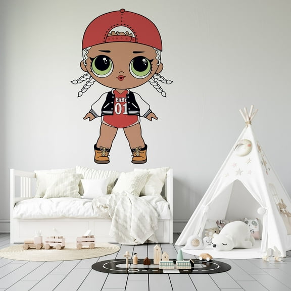 DS Inspirational Decals Home Art MC Swag LOL Surprise Dolls Wall Decal Sticker - 20" x 25" Vinyl Kids Girls Bedroom Lil Outrageous Littles Adhesive Decor Design Removable Decoration