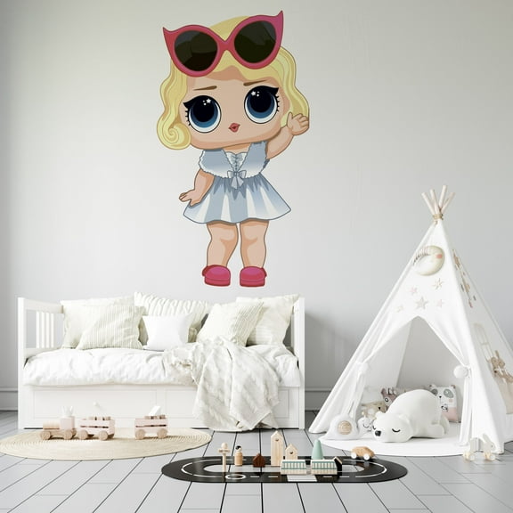 DS Inspirational Leading Baby Lil Outrageous Littles Toys Vinyl Wall Decal - 20" x 25" Adhesive Kids Girls Bedroom LOL Surprise Dolls Decor Design Removable Home Decoration Sticker