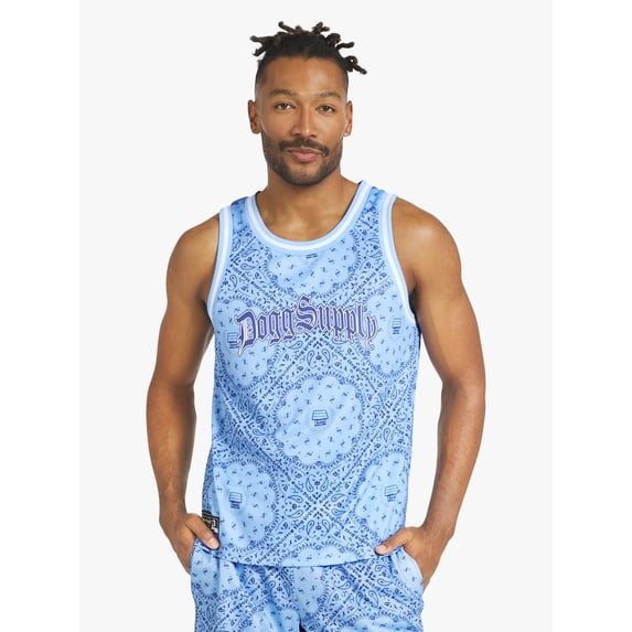 Dogg Supply by Snoop Dogg All-Gender Men's and Women's Bandana Print Mesh Tank, Sizes 4XL - 5XL