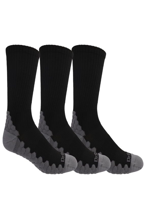 Men's Crew Socks Float on Air, 3-Pack with Moisture Guard and Odor Control