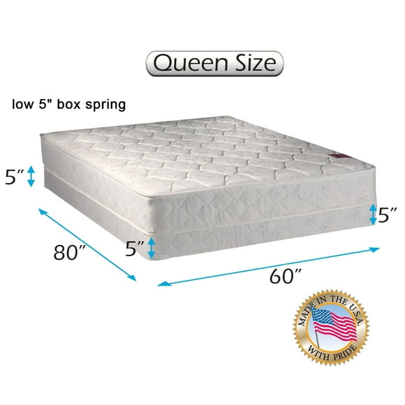 DS USA American Legacy Medium Firm Innerspring (Innercoil) Queen Size (60"x80"x8") Mattress Only - Fully Assembled, Orthopedic, Back Support, Superior Quality and Longlasting by Dream Solutions USA