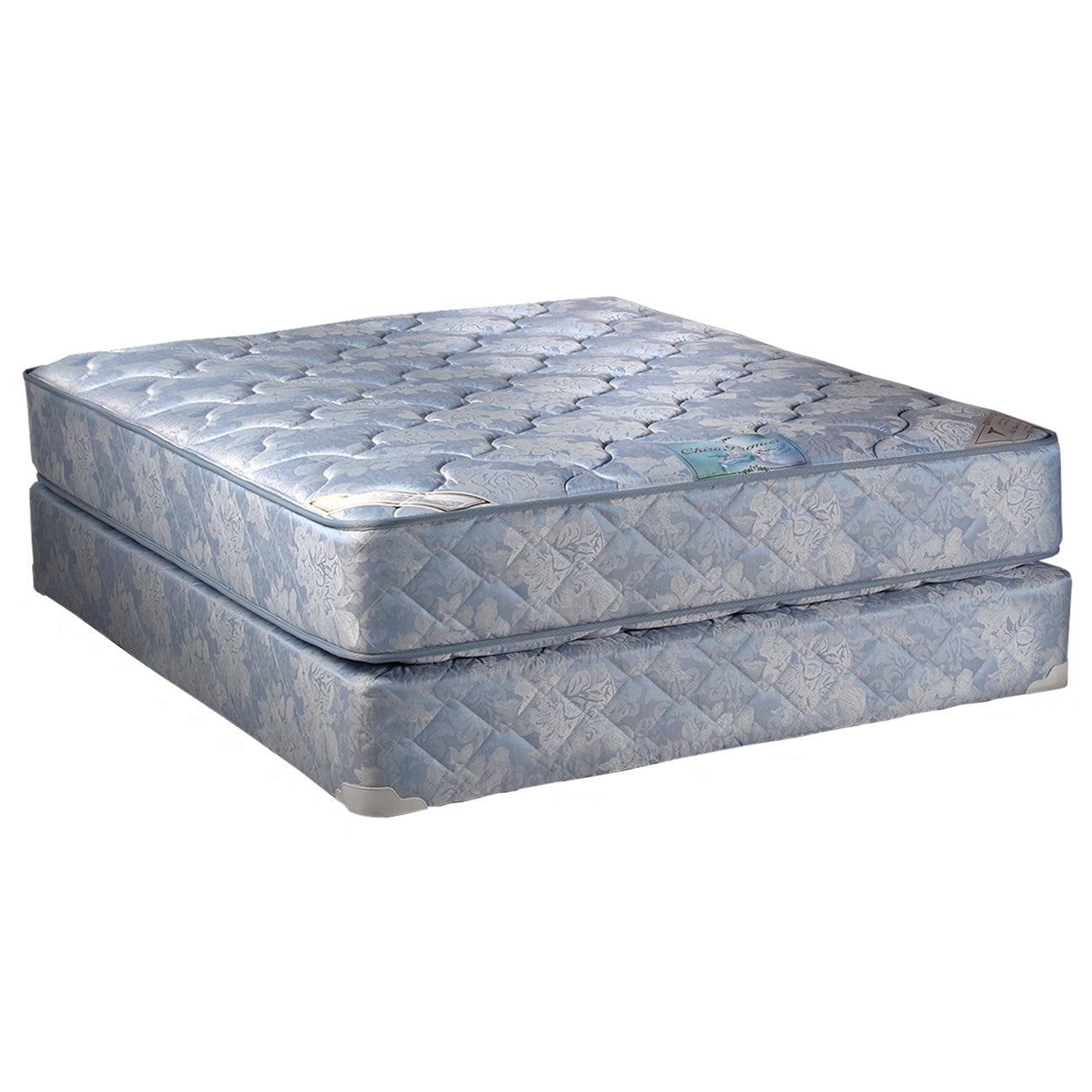 DS USA Chiro Premier 2-Sided (Blue Color) Queen Mattress Set with Bed Frame Included - Spine Support, Long Lasting Comfort, Orthopedic by Dream Solutions USA