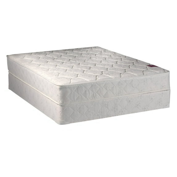DS USA Legacy Single-Sided Mattress and Low Profile Box Spring Set with Bed Frame Included - None Flip, Orthopedic, Long Lasting Comfort by Dream Solutions USA (Full 54"x75"x8")