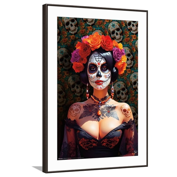 DS Valori - Dia De Los Muertos - Diana Canvas Wall Poster, 22.375" x 34"