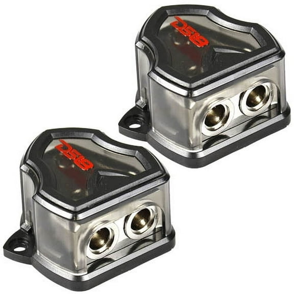 DS18 0 Gauge to Dual 0 Gauge Output Set Screw Ground Distribution Block AWG DB1020