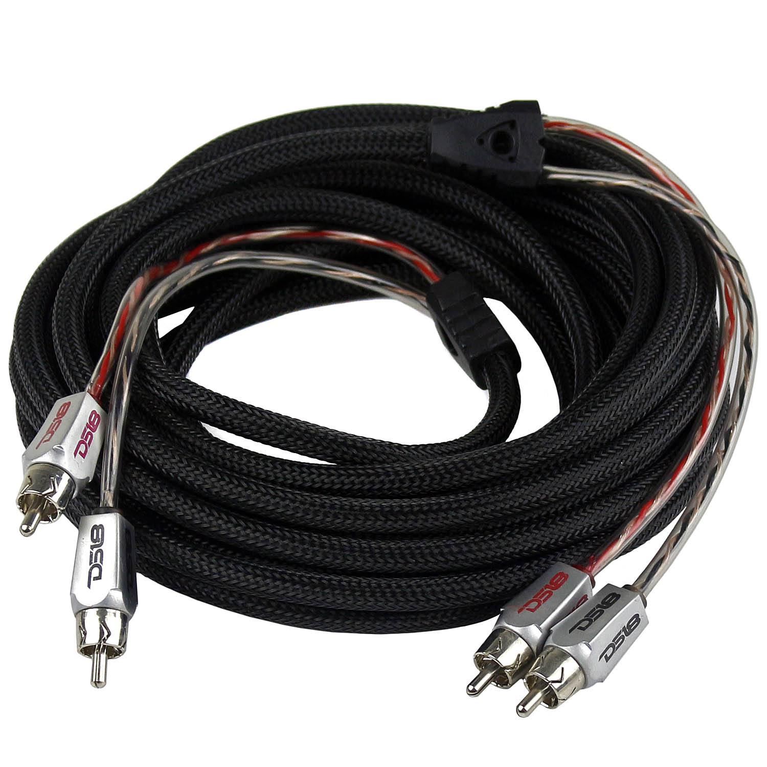 DS18 20Ft RCA Stereo Audio Cable 2 RCA Male to 2 RCA Male Dual Twist Wire Hqrca - image 1 of 3