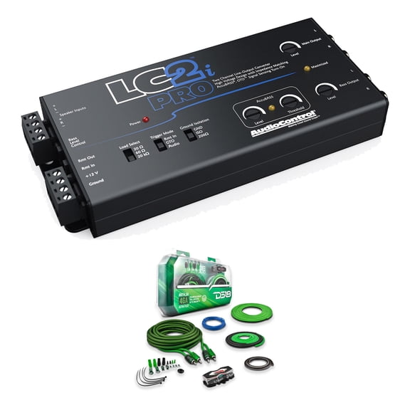 DS18 AKIT4.GR 4GA Amp Kit + AudioControl LC2i-PRO