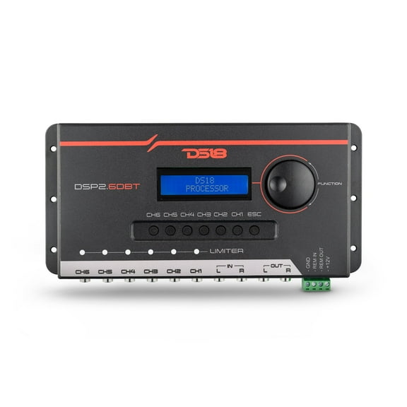DS18 DSP Crossover & Equalizer 6 Channel Digital Processor Bluetooth DSP2.6DBT