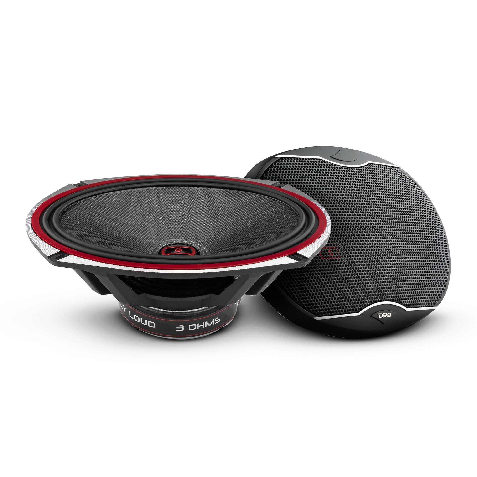 DS18 EXL-SQ6.9 560 W Max 6" x 9" 2-Way 3-Ohm Stereo Car Audio Coaxial Speakers - image 1 of 7