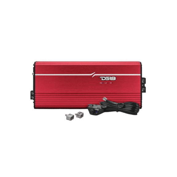 DS18 FRP-8K/RD Monoblock 8000W RMS Class-D Full-Range Car Amplifier (Red)