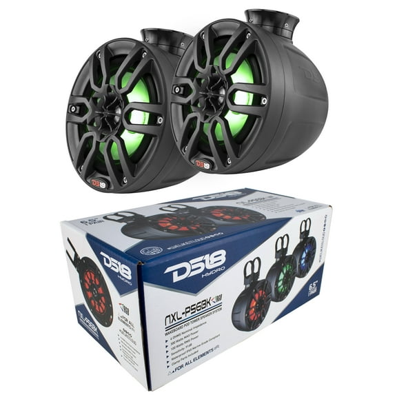 DS18 HYDRO 6.5" Compact Wakeboard Pod Tower w/RGB Light - 300W - Black [NXL-PS6BK]