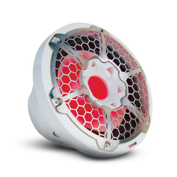 DS18 HYDRO NXL-10SUB/WH 10" Marine Subwoofer with Integrated RGB Lights 600 Watts SVC 4-Ohms White