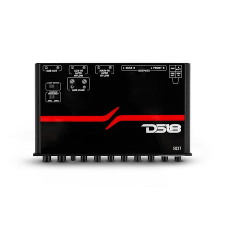 DS18 7 Band Equalizer Subwoofer Control with High Level Input Auto Turn on EQX7