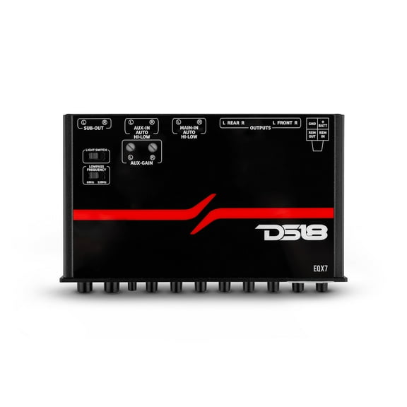 DS18 7 Band Equalizer Subwoofer Control with High Level Input Auto Turn on EQX7