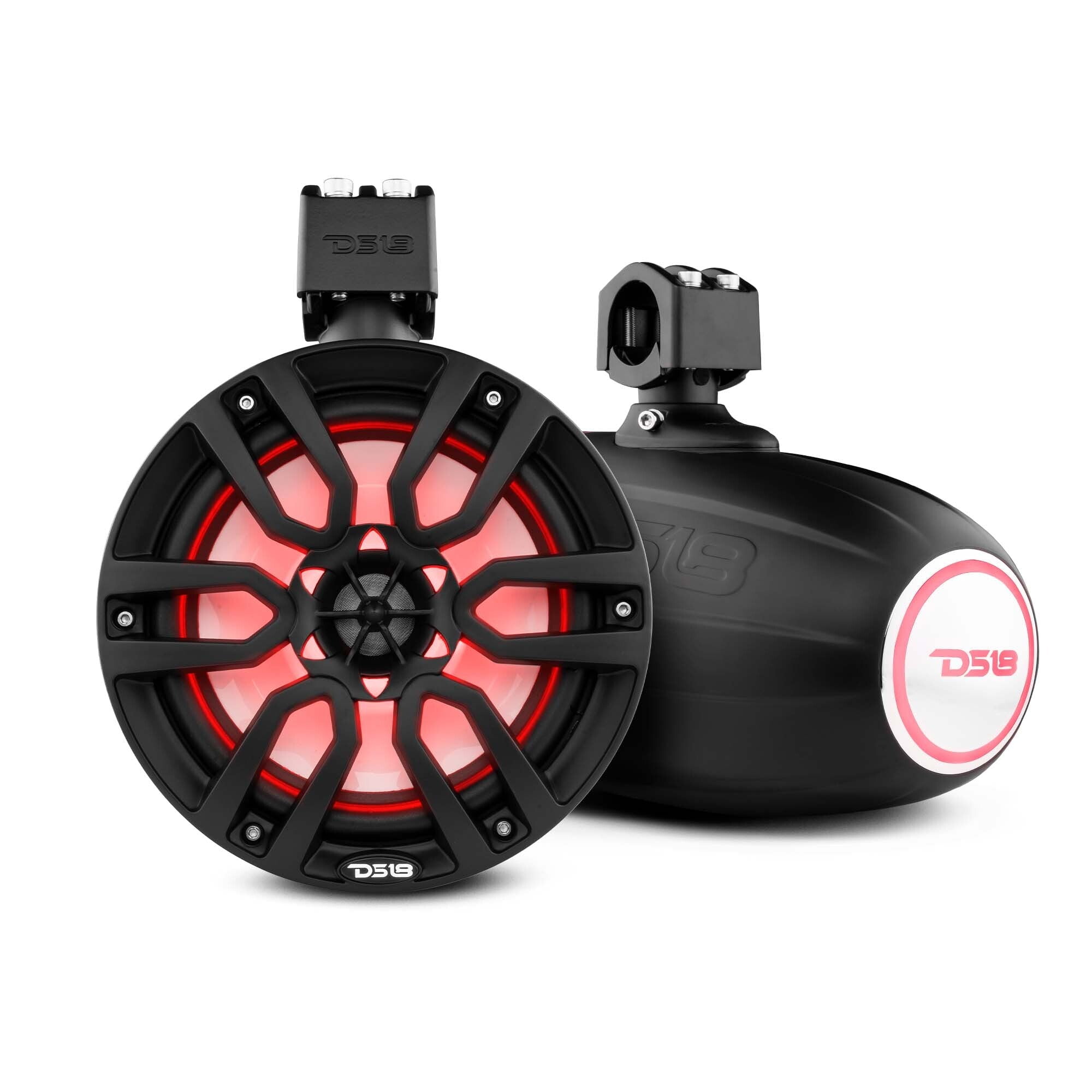 DS18 NXL-X8TP/BK 8" 375 W Max 4 Ohm Marine Towers Speakers w/ RGB LED - Black