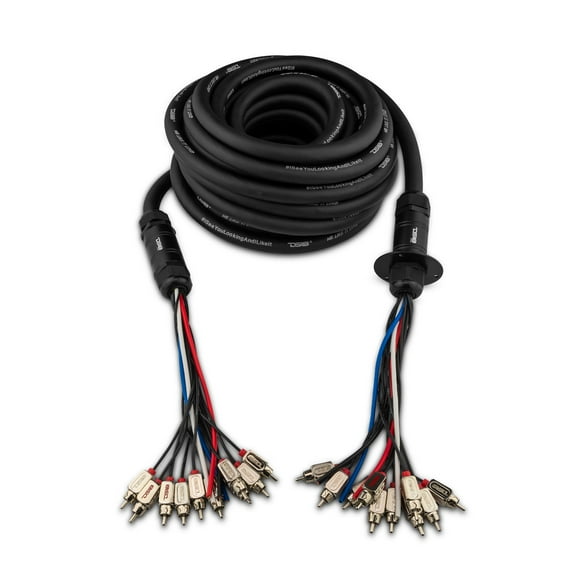 DS18 MDSA10/4.50FT Medusa/Snake Audio Wire with 10 Channels RCA and 4 x 12Ga OFC Power Cables - 50ft