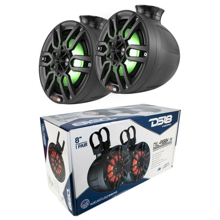 DS18 HYDRO 8" Compact Wakeboard Pod Tower w/RGB Light - 375W - Black [NXL-PS8BK]