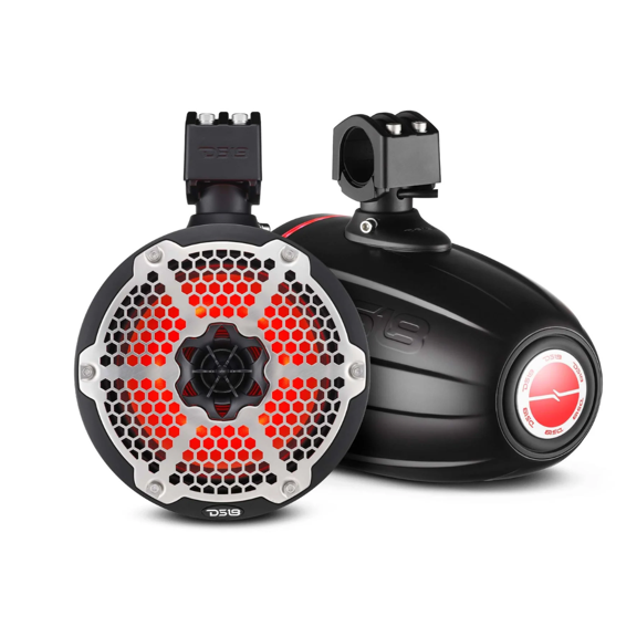 DS18 NXL-X8TPNEO/BK 8" Wakeboard Tower Speakers Built-in Radiator Bass Enhancer