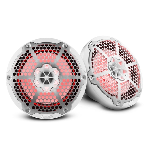DS18 New Edition HYDRO 8" 2-Way Marine Speakers w/RGB LED Lighting 375W - White [NXL-8M/WH]