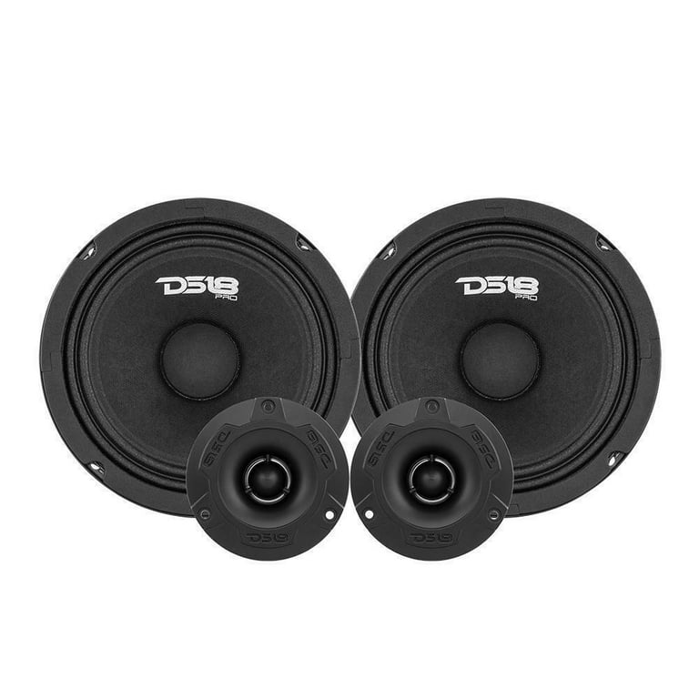 DS18 Component Car Speaker Pack, High Wattage Mids and