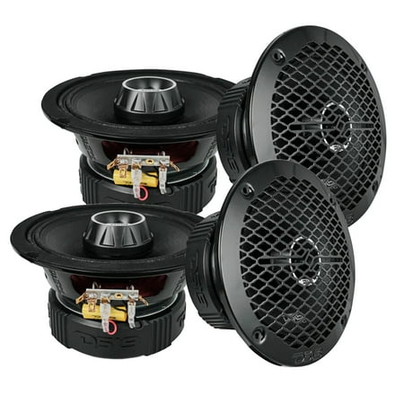 DS18 Pro 6.5" 2-Way Midrange Car Loudspeaker, 4 Count 450W 4 ohm 225 RMS