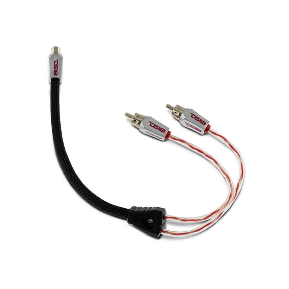 DS18 RCA Audio Y Adapter 1 Female 2 Male Jack Splitter Red HQRCA1F2M