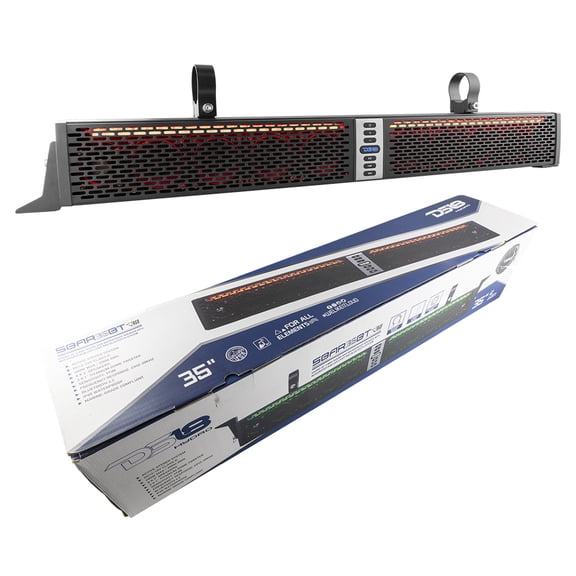DS18 SBAR35 35" 2-Way Sound Bar Waterproof Speaker with Integrated RGB Lights and BT System-400 MAX, 200 Watts RMS