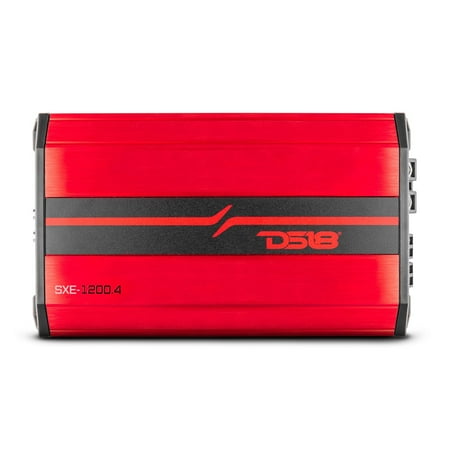 DS18 SXE-1200.4/RD 1200W Peak 4-Channel Class-A/B Full-Range Car Audio Amplifier