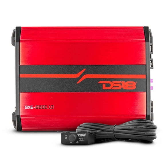 DS18 SXE-2500.1D/BK 1-CH Monoblock 2500W Peak Class-D Car Compact Amplifier