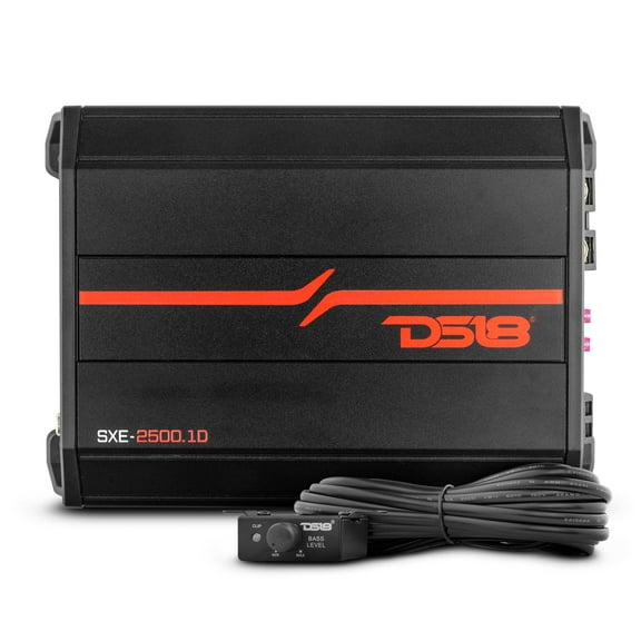 DS18 SXE-2500.1D/RD 1-CH Monoblock 2500W Peak Class-D Car Compact Amplifier