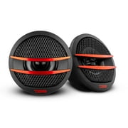 DS18 TX1R Dome Ferrite Tweeters 200 Watts Max 4 Ohm Set of 2 Red Accents