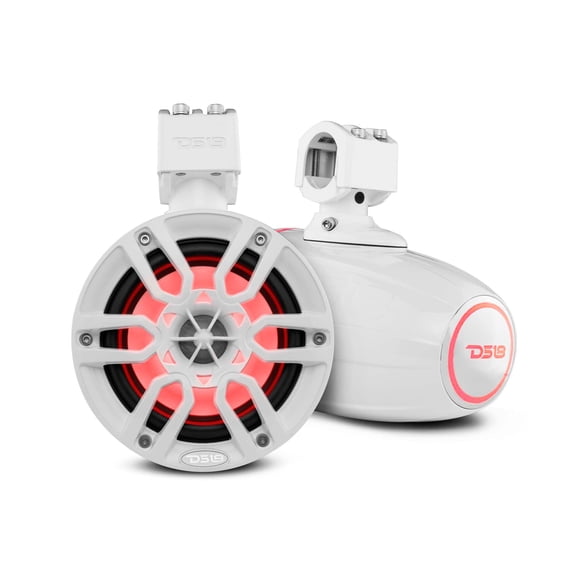 DS18 X Series HYDRO 6.5" Wakeboard Pod Tower Speaker w/RGB LED Light - 300W - White [NXL-X6TP/WH]