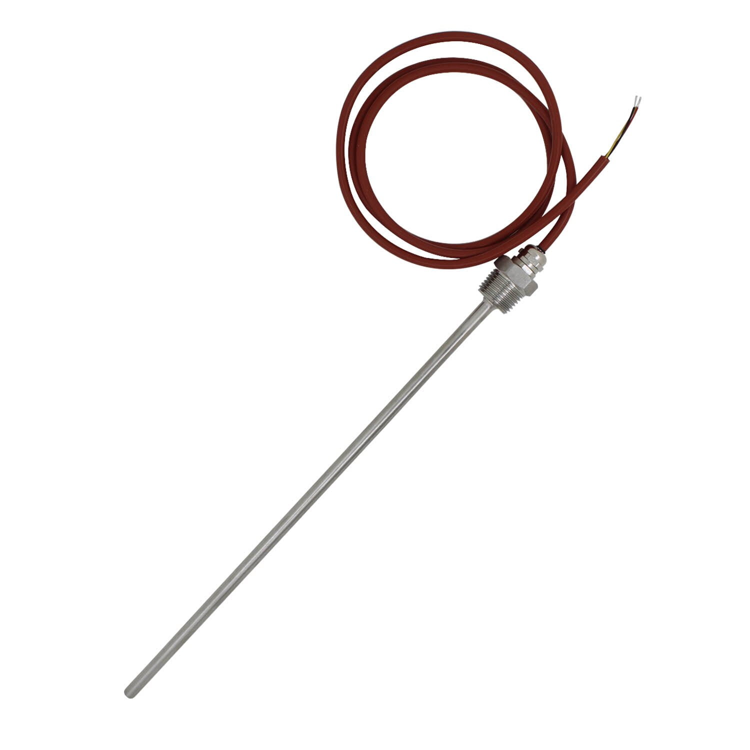 DS18B20 Digital Temperature Sensor G1/2 Thread DIA=7mm Line 1m PVC 3 ...