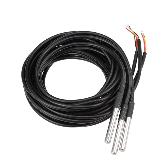 DS18B20 Temperature Sensor - Waterproof Digital Thermal Probe Temp Sensor - 2M Length - 3Pcs