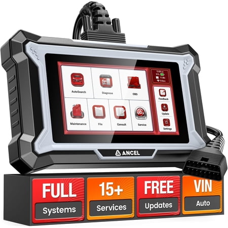 DS200 Full System OBD2 Scanner with 15+ Reset Services - Oil/BMS/Brake Reset, DPF Regen, Injector Coding, ABS Bleeding, Free Lifetime Updates, Online Customer Service