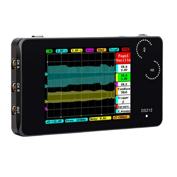 DS212 Digital Oscilloscope 2 Channels 10MSa/S Max Sampling Rate Mini Smart Handheld Osciloscopio for Car Repairing