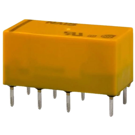 DS2Y-S-DC6V Electromechanical Relay 6VDC 180Ohm 2A DPDT (20x9.9x9.9)mm THT Signal Relay