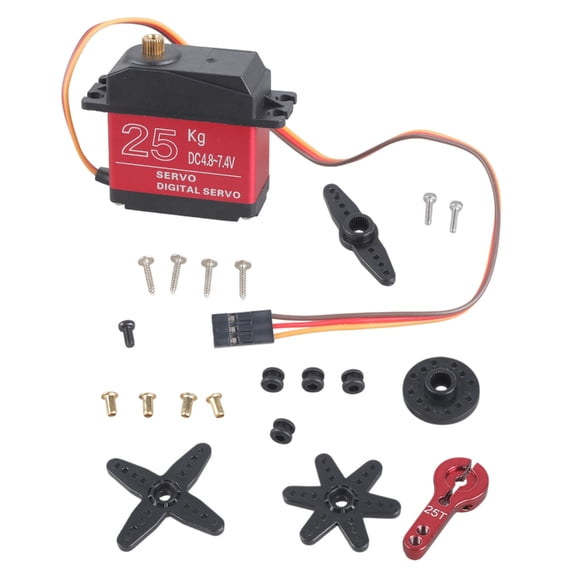 Waterproof Digital Servo 25kg High Torque Metal Gear Servo for Remote Controls Car