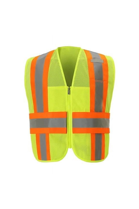 DS525C-2 L-XL Class 2 Contrast DOT Style Vest, Lime - Large & Extra Large