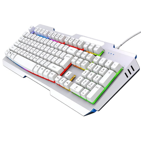 DS600 104key Corded Gaming Keyboard and Option With Metal Base And Responsive Keys For Gaming